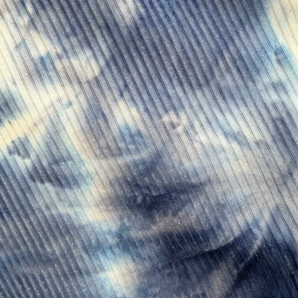 Dressed in LALA Ozzy Ribbed Tie Dye Dress in Edgy Indigo Size Small - Picture 4 of 5